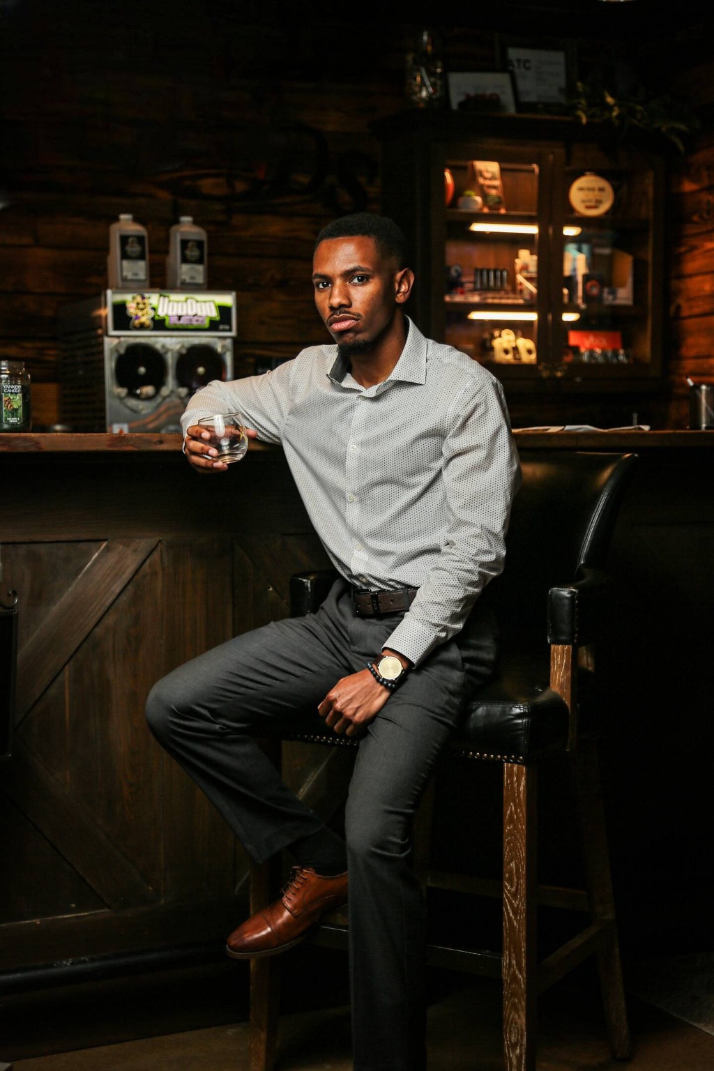 Editorial male portrait in lounge